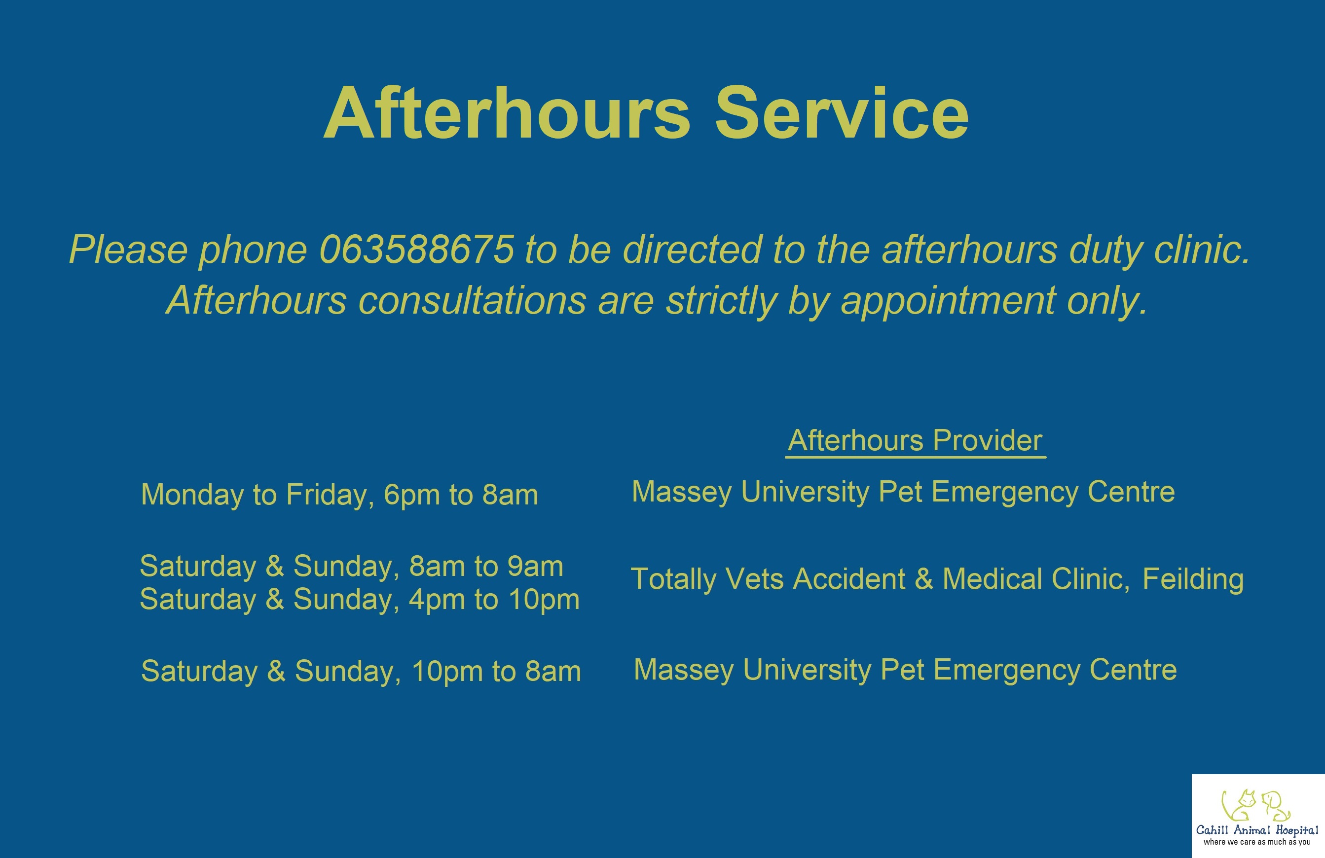 Afterhours service Afterhours service